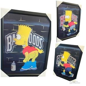 📦 New Bart Simpson Backwoods Framed 3D Lenticular Poster / Picture